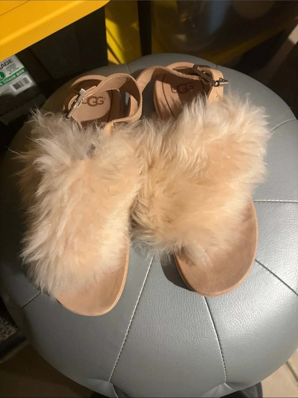 UGG Sheepskin Fur Slide Sandals